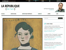 Tablet Screenshot of larepubliquedelart.com